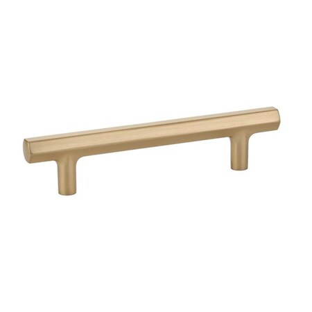 Patioplus 5 in. Mod Hex Center to Cent Cabinet Pull, Satin Brass PA2046438